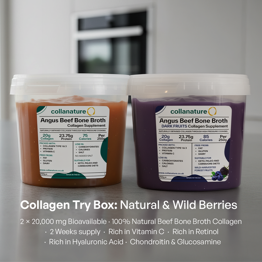 Collagen Try Box · 20,000 mg 100% Natural Collagen from Beef Bone Broth (Natural & Wild Berries)